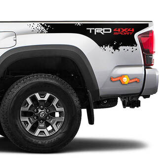 2 Toyota Tacoma 2016-2022+ TRD 4X4 Sport Destroyed Bed Side Bed Stripes Decal adesivi in ​​vinile per Toyota Tacoma
