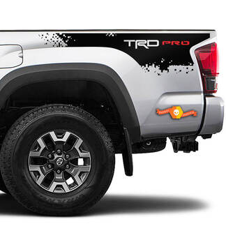 2 Toyota Tacoma 2016-2022+ 2023+ TRD Pro Destroyed Bed Side Bed Stripes Decal adesivi in ​​vinile per Toyota Tacoma
