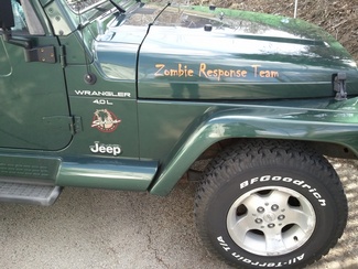 Adesivo decalcomania Jeep Rubicon Zombie Response Team Wrangler
