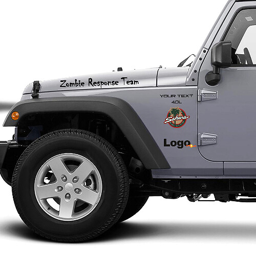 Adesivo decalcomania Jeep Rubicon Zombie Response Team Wrangler