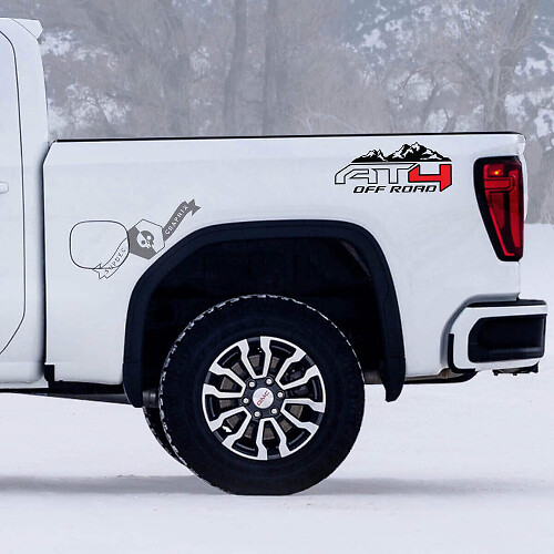 Kit Adesivi in Vinile AT4 Off Road Mountain Bed per GMC Sierra 1500