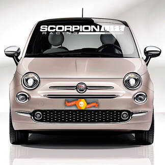 Fiat 500 ABARTH Parabrezza Scorpion Decal Grafiche laterali strisce
