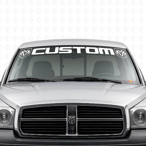 Adesivo in vinile con scritte personalizzate per parabrezza Dodge Dakota Ram