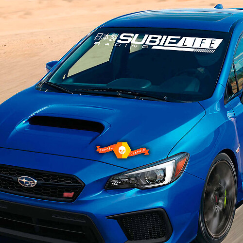 Adesivo in Vinile Striscione Parabrezza Subielife Racing per Auto Suba