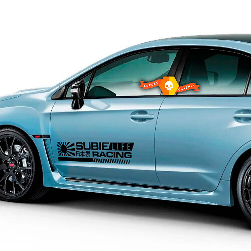 Adesivi in Vinile Racing per Portiere Laterali Subie Life per Auto Suba