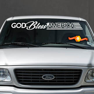 Dio benedica l'America Nissan Ford Chevrolet Jeep Car Parabrezza Decal Sticker Grafica Si adatta a qualsiasi modello
