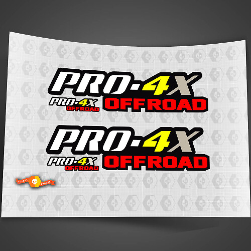 Coppia PRO-4X 4 Colori Nissan Titan Frontier 4x4 Off-Road Fianchetto Camion Entrambi i Lati Adesivi Decalcomanie 4x4 Grafiche Nismo