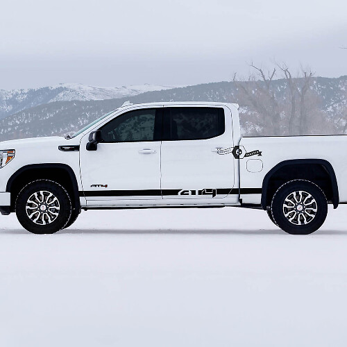 Kit di adesivi in vinile strisce parafango AT4 per GMC Sierra 1500