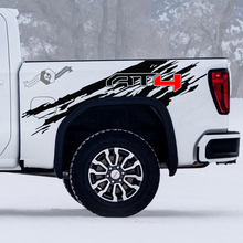 2 Nuovi adesivi distrutti laterali per letto GMC GM Sierra 1500 AT4 da fuoristrada
 2