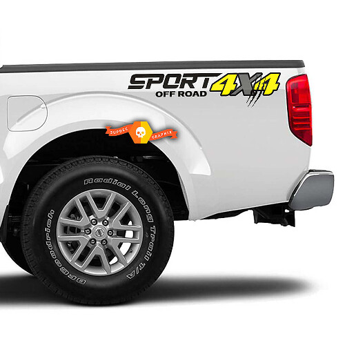 Adesivo in vinile sportivo 4X4 Off Road per fianco letto per Nissan Frontier
