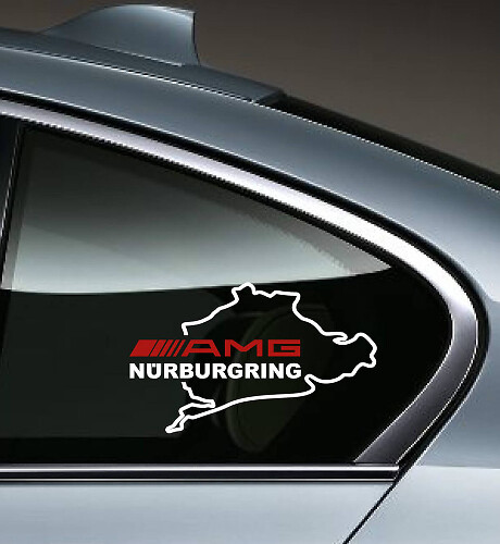 Adesivo in Vinile per Finestra Stile AMG Nürburgring Track per Mercedes-Benz