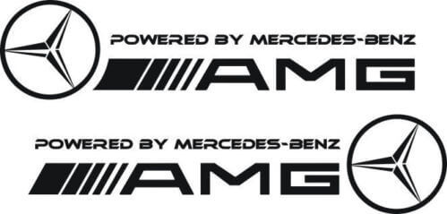 Set di Adesivi in Vinile Paraurti Laterali in Stile Mercedes-Benz AMG Powered by