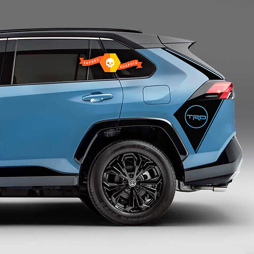 Abbinamento del letto laterale Adesivo per la decalcomania del letto laterale e TOP FIT TRD Toyota RAV4 2019 - 2022