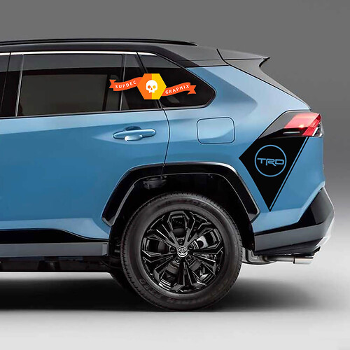 Abbinamento nuovo adesivo per la decalcomania del letto del corpo laterale adatta a TRD Toyota RAV4 2019 - 2022