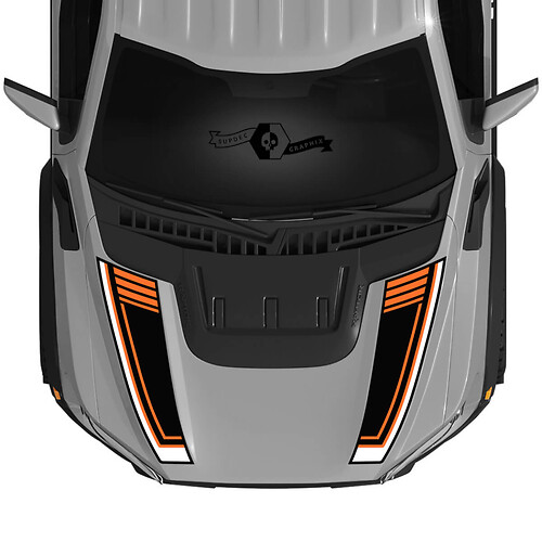 3 colori Ford Raptor F150 SVT Cappuccio di decalcomanie in vinile Kit grafico Stripe 2022+