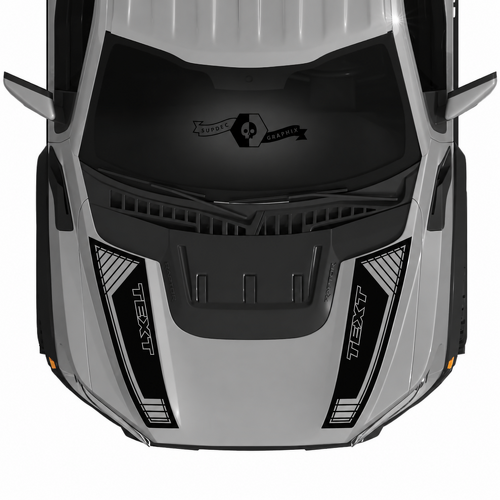 Kit di decalcomanie in vinile con strisce sul cofano personalizzate per muscle car, camion, camion potenti SVT 2022-2023