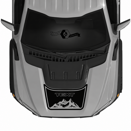 Kit di adesivi in vinile con strisce sul cofano personalizzate Montagne per Musclecar, camion, camion potenti SVT 2022-2023