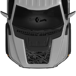 New Ford Raptor 2023 Scoop Contour Map F150 SVT Cappuccio Decalcomanie in vinile Grafica Adesivi in ​​​​vinile kit striscia 2022+
