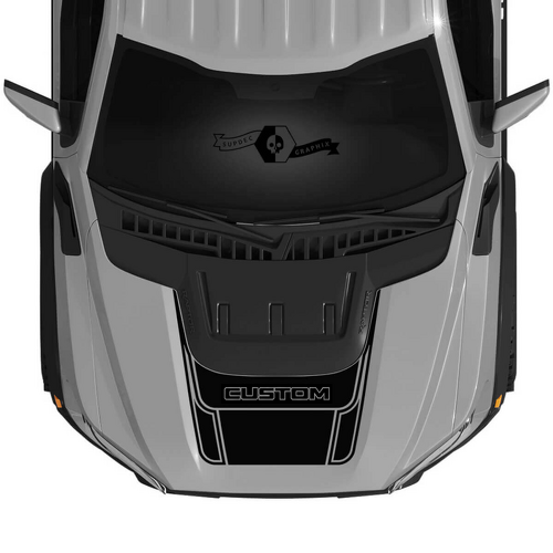Kit di decalcomanie in vinile con striscia personalizzata Outline Scoop Hood per Musclecar F-150 2022+