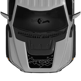 New Ford Raptor 2023 Scoop Geometric Mountains F150 SVT Hood Vinyl Decal Graphics Kit adesivi in ​​vinile stripe 2022+
