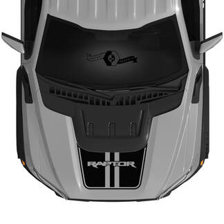 Nuovo Ford Raptor 2023 Scoop Double Stripe F150 SVT Cappuccio Decalcomania in vinile Grafica Adesivi in ​​​​vinile kit striscia 2022+

