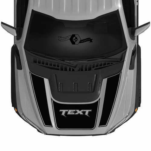 Kit di Adesivi in Vinile Grafica con Logo Personalizzato per Modanatura Cofano, per Musclecar, camion power truck SVT 2022-2023