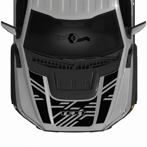 Kit di Adesivi in Vinile con Testo Personalizzato per Prese d'Aria Cofano, Linee Logo, per Musclecar, camion power truck SVT 2022-2023
