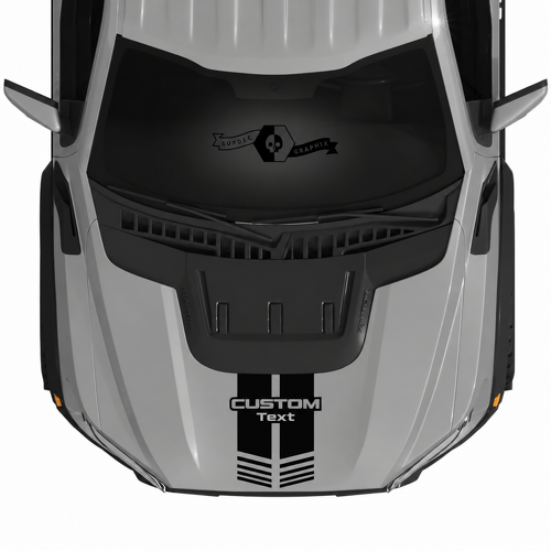 Kit Strisce Personalizzate Doppie per Cofano Adesivo in Vinile per Cofano Ford F-150 2022-2023