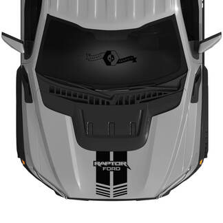 New Dual Strips Ford Raptor 2023 F150 SVT Logo Lines Hood Scoop Decalcomanie in vinile Grafica Adesivi in ​​​​vinile 2022+
