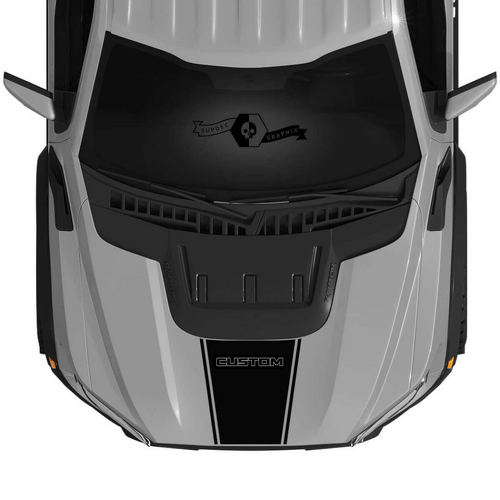 Adesivo Vinilico Personalizzato Linea Centrale Cofano per Musclecar F-150 2022+