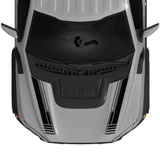 New Dual Lines Ford Raptor 2023 F150 SVT Cappuccio Decalcomanie in vinile Grafica Adesivi in ​​​​vinile kit striscia 2022+

