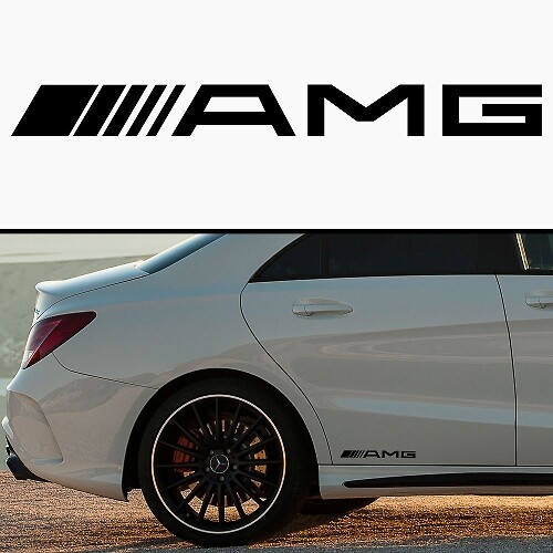 Set Adesivi in Vinile paraurti laterale stile AMG per Mercedes-Benz