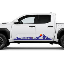 TRD Heritage Sunset Retro Mountains Laterale Pannello di bilanciere adesivi per Toyota Tacoma
 3