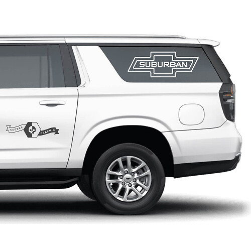 Coppia adesivo in vinile con logo laterale per Chevrolet Suburban
