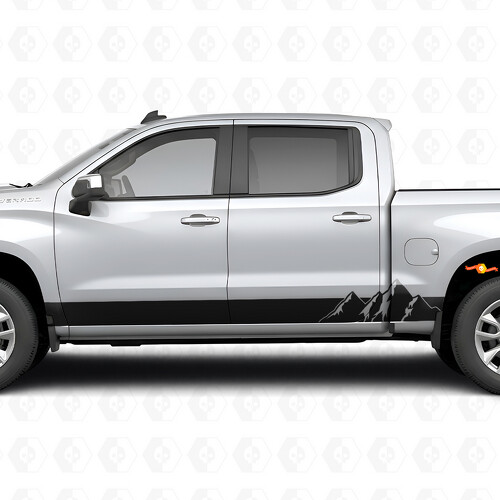 Strisce in vinile Alpine Ridge per portiera e pannello sottoporta per Chevrolet Silverado 1500 T1XX 2019-2026_1