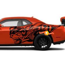 Kit grafico decalcomania adesivo in vinile Super Bee Dodge Challenger o Charger Zombie Head
 2