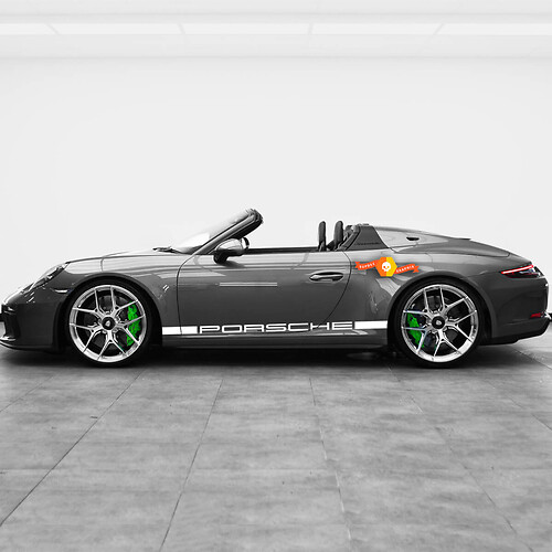 Porsche Heritage Design (strisce onlu) per la nuova 911 Speedster Side Stripes Kit Sticker Decal
