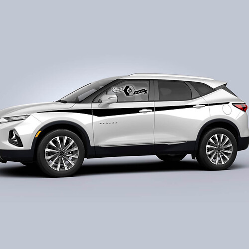 2x paio di decalcomanie grafiche Chevrolet Blazer 2023 per porte laterali in vinile
