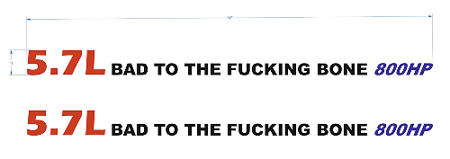 2 x Adesivi per cofano 5.7L Hemi 800HP
