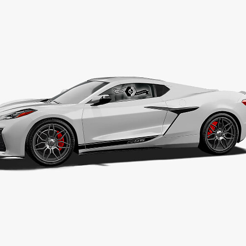 2x Adesivo in vinile per portiere laterali Chevrolet Corvette Z06
