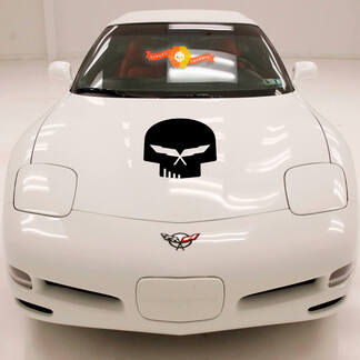 Adesivo decalcomania in vinile per cofano Chevy Chevrolet Corvette C5 Jake Racing Punisher
