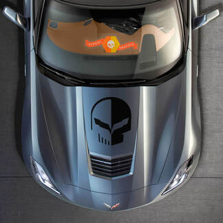 Adesivo decalcomania in vinile per cofano Chevy Chevrolet Corvette C7 Jake Racing Punisher
