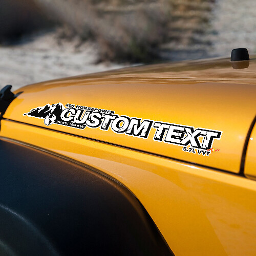 Adesivo in Vinile Personalizzato per Cofano Jeep Wrangler Rubicon