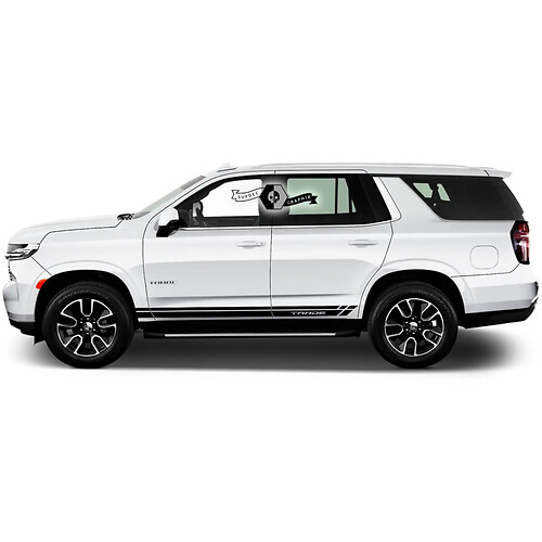2X 2020 2021 2022 2023 + Grafica Chevrolet Tahoe Stripes Rocker Panel Lines Vinile adesivo decalcomania
