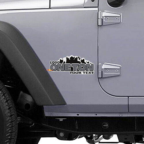 Adesivo Laterale in Vinile ONE TON per Jeep Wrangler Rubicon