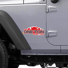 Adesivo Laterale in Vinile ONE TON per Jeep Wrangler Rubicon_2