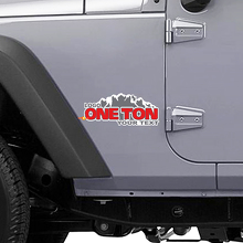 Adesivo Laterale in Vinile ONE TON per Jeep Wrangler Rubicon_3
