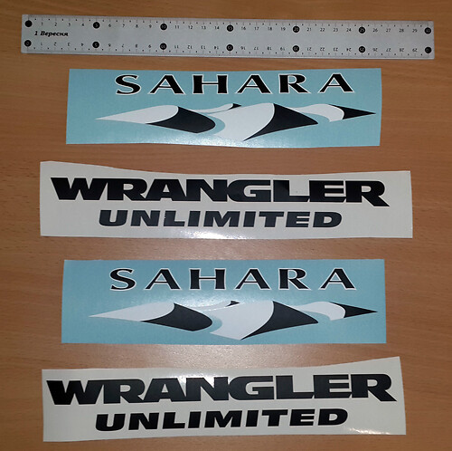 Adesivo Jeep Sahara Wrangler Unlimited CJ TJ YJ JK XJ tutti i colori
