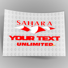 Adesivo Vinil Personalizzato Sahara Unlimited per Jeep Wrangler_2