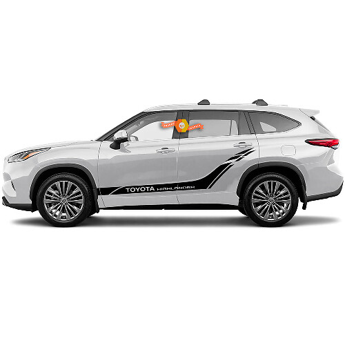 Coppia Adesivi Grafici per Fiancate Trim Porte Toyota Highlander 2020
